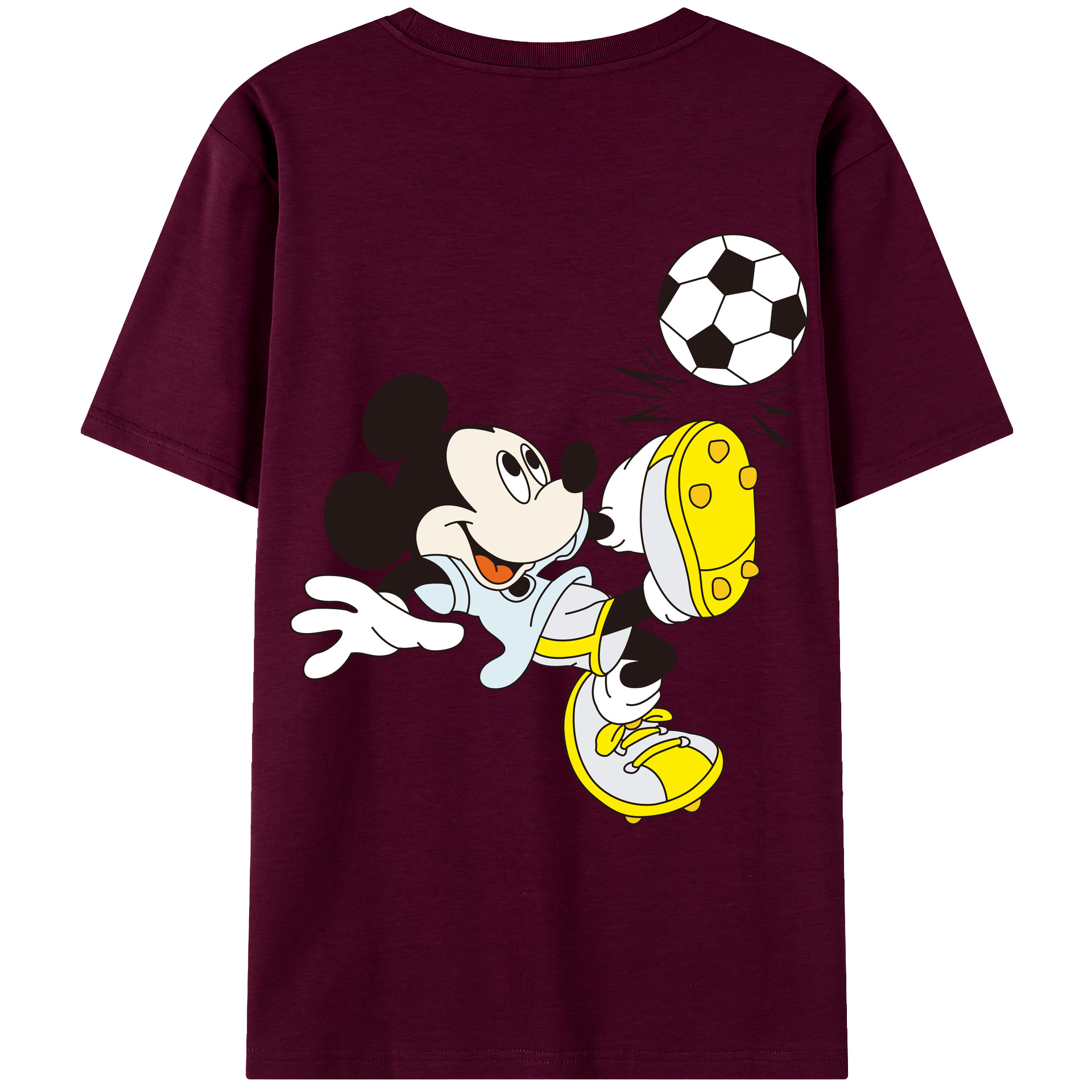 （画像用） ミッキーマウス Mickey Mouse レディース半袖Tシャツ(バックプリント)